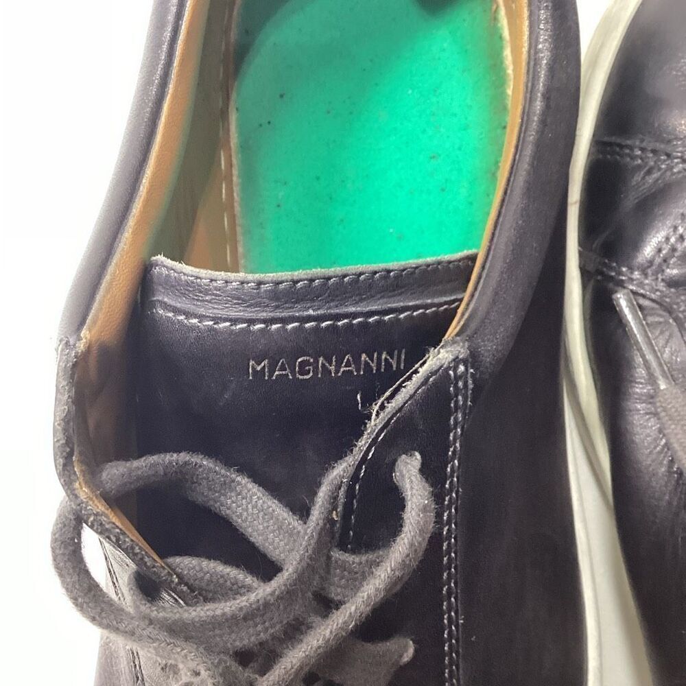 Magnanni Costa Black Leather Low Top Sneakers Men’s Size 11 - Picture 7 of 12